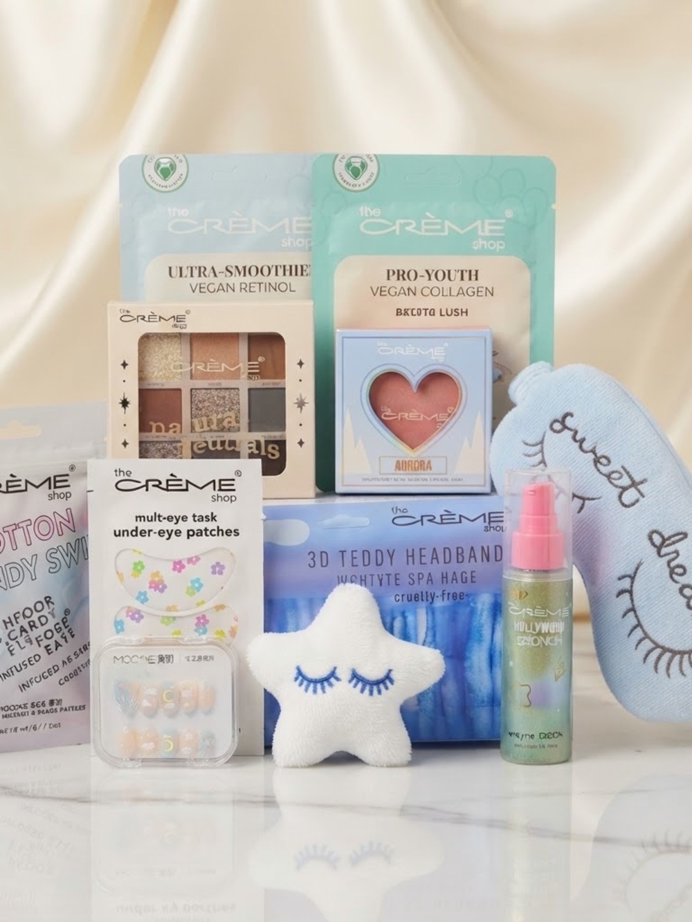 The Crème Shop Women’s Spa Mask & Skincare Kit — Blue Accents